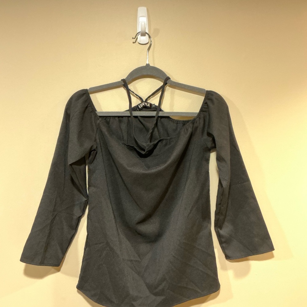 Elegant Black Off-Shoulder Blouse